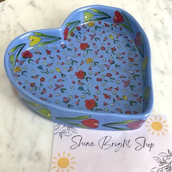 Anthropologie Mud Fairy Trinket Dish Jewelry Tray Glazed Stoneware New In Box - Picture 5 of 11